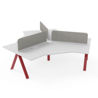 Meubles de bureau, bureau de travail design moderne, cloison de bureau moderne, poste de travail de bureau en forme de Y ou de I, bureau en bois.