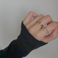 Vintage Natur-Süßwasser-Perlenring Titanstahl Galvanisiert 18K-Echtgold Edelstahl Elastisches Seil Perlenring