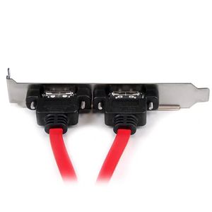 Cable de datos SATA a eSATA, cable de soporte para disco duro SATA del chasis, cable de expansión eSATA del chasis, soporte de doble puerto I/O - Product Image 1