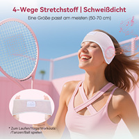 Écouteurs bandeau 5.4Sports anti-transpiration avec contrôle des cheveux et son HD pour la course, l'entraînement et le quotidien