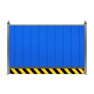 Hot Sale 1.8m Outdoor Construction Steel Wall Colorbond Sandwich Fence Panels Coated Frame for Easy Gate Installation