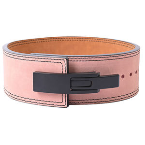 High Quality Gym Belt Custom Logo <b>Back</b> <b>Support</b> Fitness Bodybuilding Leather Weight Lifting Belt Hot Cowhide Leather Belt - Product Image 2