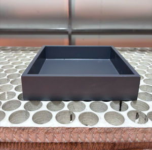 Plateau de service en laque artisanal exquis, plat décoratif de luxe pour les boissons et l'organisation de la maison - Product Image 3