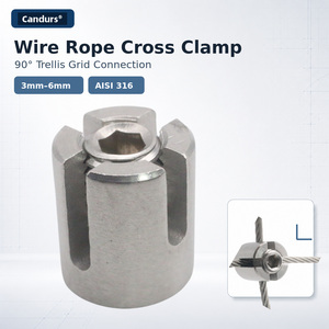 Collier de serrage croisé en acier inoxydable 316 pour câble de 3 mm, 4 mm, 5 mm, 6 mm, à 90 degrés, pour connexion de treillis et de grille - Product Image 1