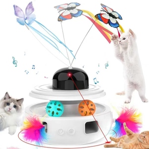 Custom Multi Function Pet Toy 5-In-1 Interactive <b>Cat</b> Toy for Indoor Playing <b>Cat</b> Smart Laser Toy With Feather - Product Image 1