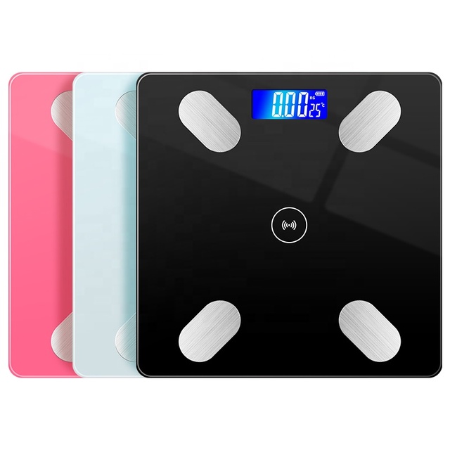 Smart 180KG 396LB White Pink Black Body Fat Scale With BMI Electronic Bathroom Scales