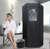 Vente en gros de cabines de sauna vapeur modernes pour 1 personne avec chauffage infrarouge 6 kW, tentes de sauna et bacs de spa froids pour la récupération