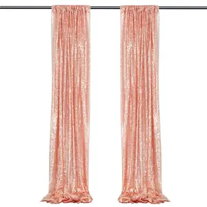 <span class=keywords><strong>Fondo</strong></span> de lentejuelas no transparente para fotografía, telón con manchas gruesas para fiesta, cortina de purpurina, <span class=keywords><strong>rosa</strong></span>, 4 pies x 8 pies - Product Image 1