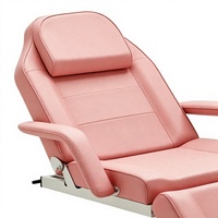 Table de massage faciale hydraulique rose moderne en PU, lit de beauté inclinable réglable pour salon, spa, barbier