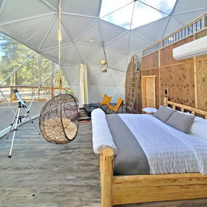 Dôme géodésique en PVC isolé de 20 m² pour l'hiver avec salle de bain pour observer les aurores boréales, pod de glamping de luxe - Product Image 4