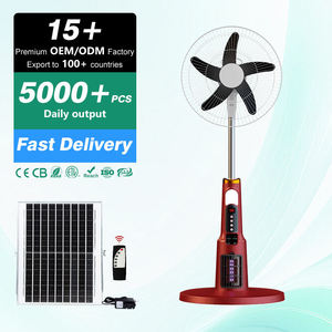 Ventilateur de sol solaire silencieux de 18 pouces avec fonction anti-moustiques, 25W solaires, batterie 18000mAh, 6 vitesses - Product Image 1