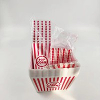 Grand seau à pop-corn en plastique grand récipient à pop-corn réutilisable avec logo personnalisé et couleur scellée à chaud