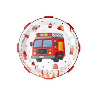 Feuerwehrauto Geburtstagsparty Tischdekoration Erstgeburtstag Geschenk Wimpelkette Pappteller Party Papierdekoration Set