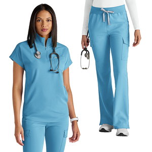OEM personalizado al por mayor logotipo personalizado mujer quirúrgico Hospital traje hombres ropa mujeres enfermería conjuntos uniformes médicos - Product Image 4