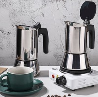 Machine à café expresso professionnelle 2 4 6 9 tasses en acier inoxydable pour cuisinière, outils à café et à thé