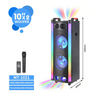 JBA Portable Bluetooth <b>Speaker</b> 10 Inch Dual Drivers Wireless <b>Microphone</b> Rechargeable Battery Outdoor Karaoke Party Use - Product Image 4