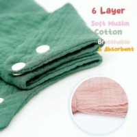 Bavoirs pour bébé en mousseline de coton 100% à 6 couches, bavoirs pour bébé, foulards pour bébé