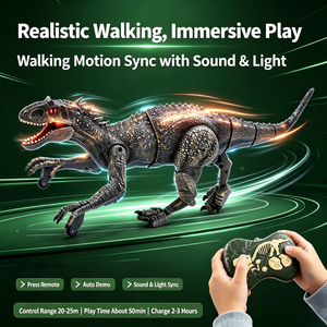 Jouet télécommandé LK Toys <span class=keywords><strong>2</strong></span>.4G 8CH, dinosaure <span class=keywords><strong>r</strong></span>éaliste, tyrannosaure <span class=keywords><strong>rex</strong></span> marchant avec effet de fumée, lumière et son, jouet électrique RC pour enfants - Product Image 5
