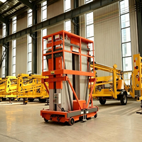 Plateforme élévatrice électrique en alliage d'aluminium pour la maintenance des terminaux aéroportuaires, élévateur à godet de 15 m, chariot élévateur 250 kg