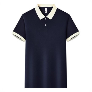 Camisa Polo de Manga Corta, Color Sólido, Ribete en Contraste, Poliéster, Ropa de Trabajo, Uso Diario - Product Image 2