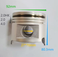 PISTON de moteur de carburant diesel de haute qualité 92MM 13101-54070 pour Toyota CRESSIDA CROWN T.U.V QUALIS HILUX DYNA HIACE 2.4L DIESEL 2L