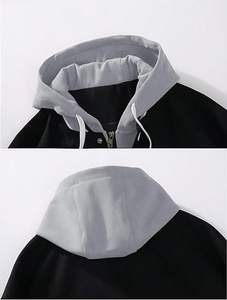 Custom High Quality Men Varsity <b>Jacket</b> Hooded Letterman Baseball <b>Jacket</b> OEM Fashion Streetwear <b>Patchwork</b> Bomber <b>Jacket</b> With Hood - Product Image 2