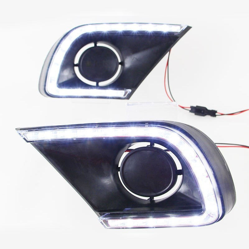 適用: トヨタ イノーバ 2013-2015LED DRL LED フォグ ランプ デイタイムランニングライト 高光度 ガイド AL-HH-0556 AL