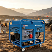 Générateur diesel portable 15 kW 16 kW, refroidi par air, bicylindre, moteur CP2V98, démarrage électrique, monophasé/triphasé, puissance égale