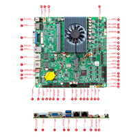 Carte mère N100 2 LAN DDR4 M.2 NVME STA3.0 Mini PCIE pour WIFI/4G 10 USB 6 COM LPPT 12V Carte mère d'automatisation industrielle