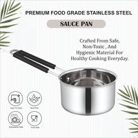 Casserole en acier inoxydable de qualité supérieure avec poignée résistante à la chaleur, idéale pour la préparation de lait, de thé, de sauces et de soupes, pour la cuisine à domicile