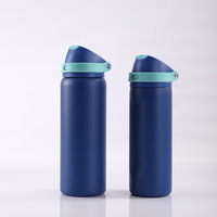 Bouteille d'eau isotherme en acier inoxydable à double paroi avec poignée et verrouillage, logo personnalisé, 20 oz et 32 oz