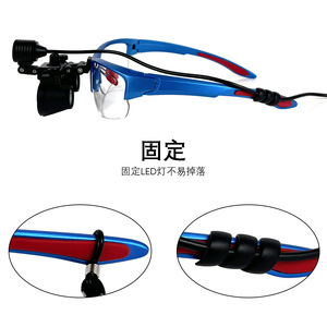 Dental Magnifying <b>Glasses</b> 2.5X/3.5X 3W Led Headlight For Oral Surgery With <b>Adjustable</b> Brightness - Product Image 2