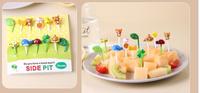 Palillos de fruta para niños, caja de almuerzo de dinosaurio Kawaii, accesorios para palitos, venta al por mayor