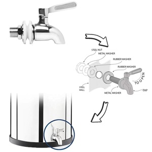 Robinet de remplacement en acier inoxydable brossé et vanne en céramique pour distributeur d'eau compatible avec le système Berkey et Gravity Filter - Product Image 3
