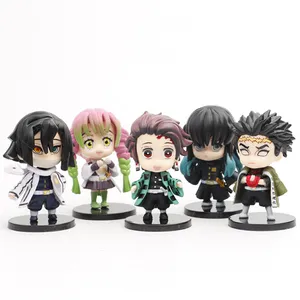 Q-version Demon Slayer Kimetsu No Yaiba Cartoon Character Collection Toy PVC Anime Figure Toys