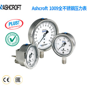 Manomètre tout en acier inoxydable Ashcroft série 1009, précision 6000 Kpa pour compresseur d'air - Product Image 4