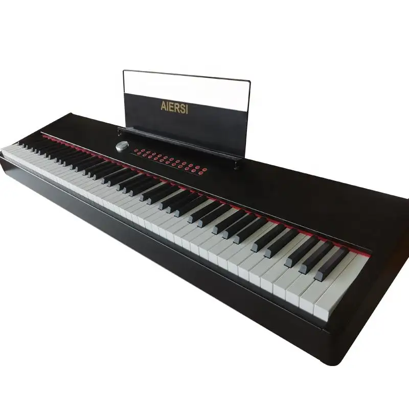 Helle schwarze oder rote Farbe Holz Aiersi Marke Professional 88 Keys gehämmert aufrechtes digitales E-Piano-Tastatur instrument