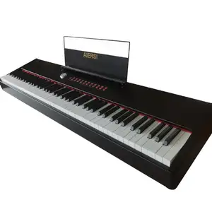 Bright Black or Red Colour Wooden Aiersi brand Professional 88 Keys hammered upright digital electric piano keyboard instrument