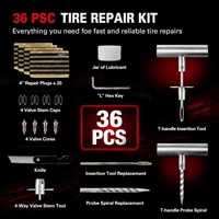 Kit de Herramientas para Reparación de Neumáticos - Reparación Universal de Neumáticos sin Cámara para Automóvil, Motocicleta, Tractor, ATV