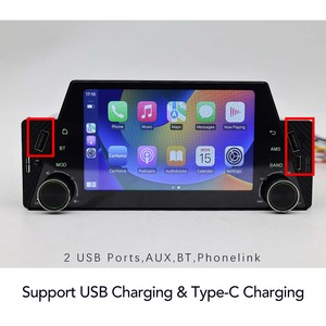 5 "Đài phát thanh xe 1 DIN âm thanh xe hơi hệ thống DSP Carplay Android tự động mirrorlink FM 3USB MP5 Máy nghe nhạc cho xe - Product Image 3