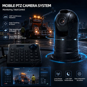 กล้อง IP PTZ ติดตั้งบนยานพาหนะ ความละเอียด 4MP ซูมออปติคอล 10 เท่า 360 องศา °   กล้องมือถือ <span class=keywords><strong>ONVIF</strong></span> แบบหมุนต่อเนื่องสำหรับการลาดตระเวนยานพาหนะ - Product Image 3