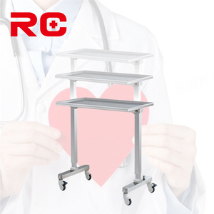 โต๊ะเครื่องมือผ่าตัดปรับระดับได้พร้อมขาตั้งสปริงแก๊สสแตนเลสแบบนิวเมติก ราคาโรงงาน หมุนได้ 360 องศาแบบเงียบ °   ล้อเลื่อน - Product Image 4