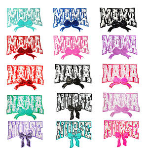 母の日用大型布製ステッカー「MAMA」、看護師用タオル「NANA」、刺繍入りホットメルト接着パッチ、中国製婦人服 - Product Image 1