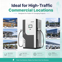 Borne de Recharge DC pour Véhicules Électriques 240kW à Fixation au Sol, Double Connecteur, Entrée 380V, OCPP 1.6J, IP55, avec Lecteur de Carte, Code QR et Contrôle par Application, Chargeur Commercial
