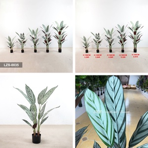 Large Green Leaf Plant Greenery Artificial Plants Artificial Palm <b>Tree</b> for Indoor Room Home Hotel Decorative - Product Image 3