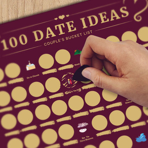 Tùy chỉnh in Scratch Off Áp phích chống xước các cặp vợ chồng Bucket danh sách 100 ngày Scratch Off Áp phích - Product Image 2