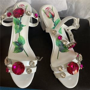 Sandalias de Tacón Grueso con Pedrería, Diseño Sexy con Punta Abierta, Moda Primavera Verano 2026, Personalizadas para Mujer - Product Image 3
