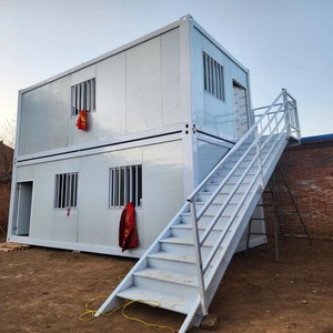 Maison conteneur pliable et extensible de 40 pieds, maison préfabriquée modulaire, panneau sandwich en acier, conception personnalisée, mini-villa, bureau, cabane - Product Image 5