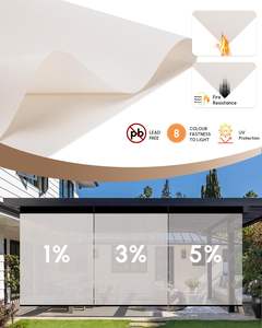 Persianas enrollables de exterior de buena calidad, con cremallera, impermeables, para patio, motorizadas, con riel de cremallera, lisas, ecológicas - Product Image 5