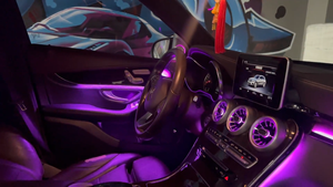 Hot Selling 64 Colors LED Car Atmosphere Lamp Kits for Benz C Class W205 GLC Class X253 2015-2022 Car <b>Interior</b> <b>Accessories</b> - Product Image 4